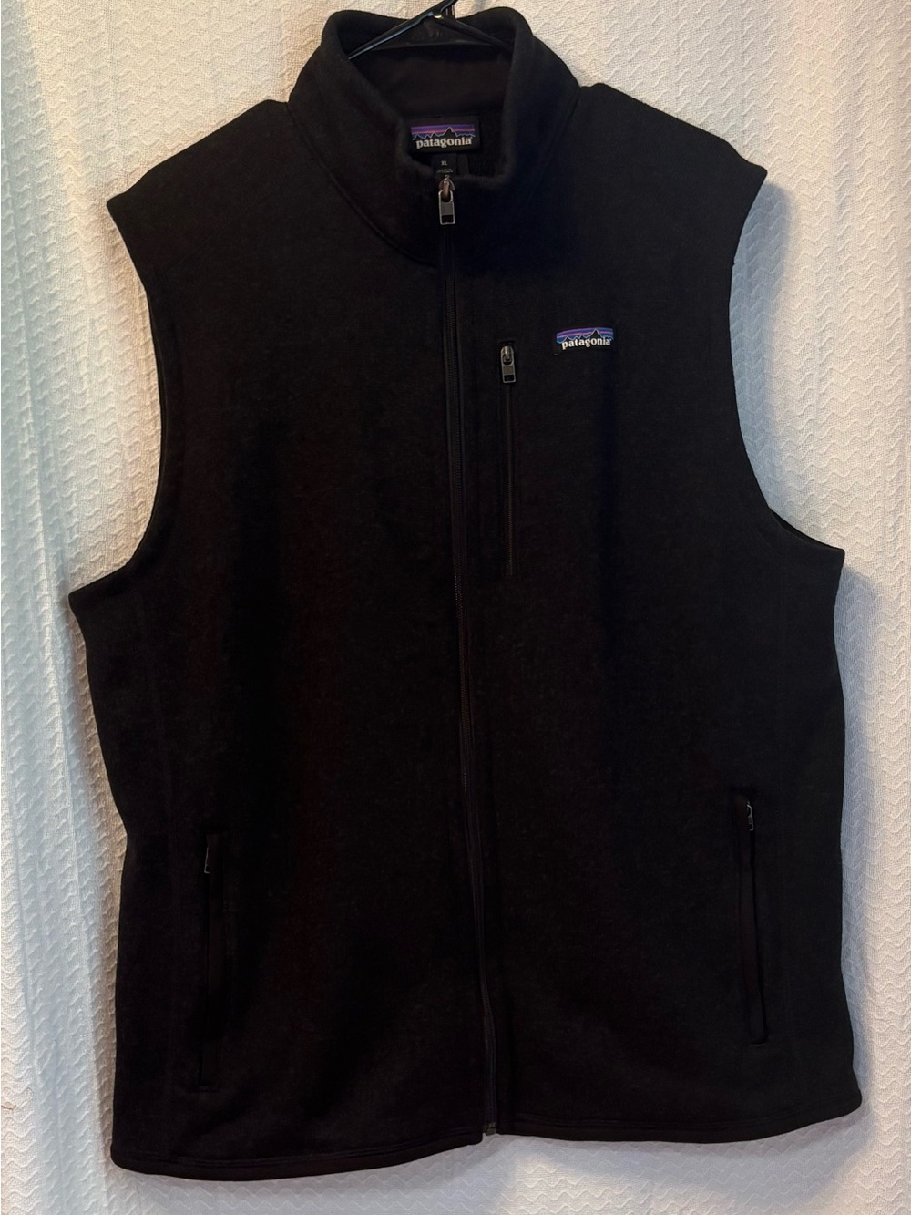 Patagonia Men’s Black Better Sweater Vest With Stand Up Collar  Size XL